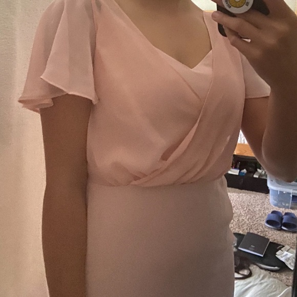 slinky bow back maxi bridesmaid dress - Picture 6 of 8